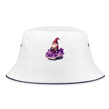 Gnom - Bucket Hat - Weiß/Navy - Vorne