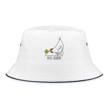 Good luck - Bucket Hat - white/navy - Front