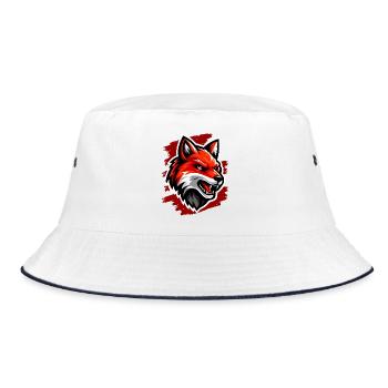 Roter Foxx - Bucket Hat - Weiß/Navy - Vorne