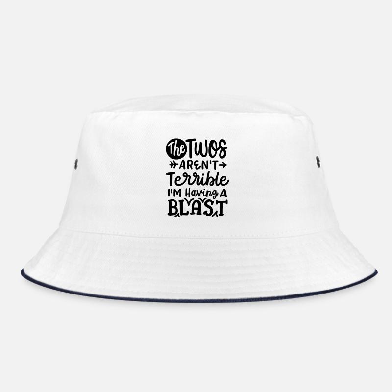 Kleinkind Kinder Spruch - Bucket Hat - Weiß/Navy