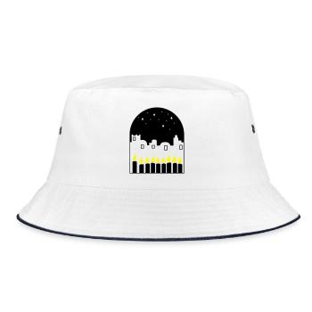 Candles at night - Bucket Hat - white/navy - Front