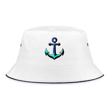 Une ancre - Bob - blanc/marine - Devant
