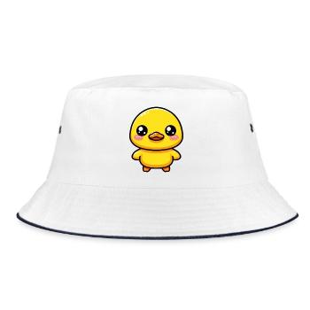 Duckling Duck Duck Duck - Bucket Hat - white/navy - Front
