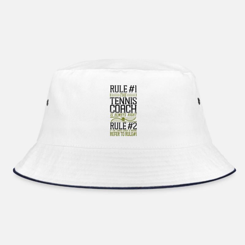Funny Tennis Player Racket Coach Bucket Hat