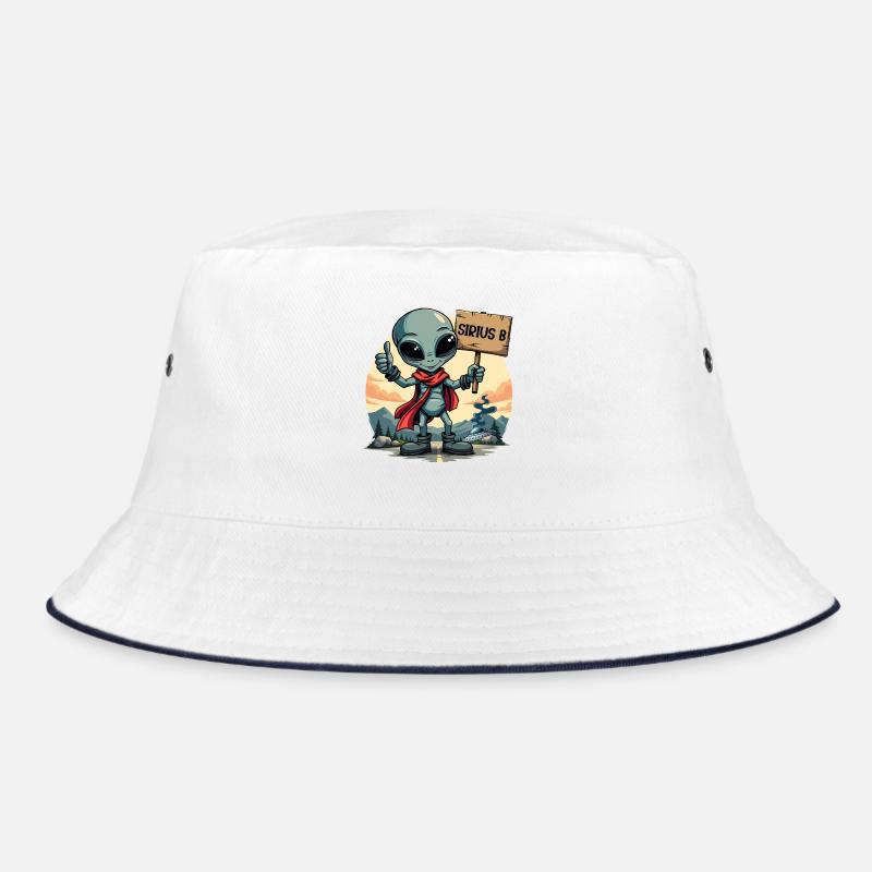 Cute Alien Hitchhiker Sirius B UFO Alien Bucket Hat
