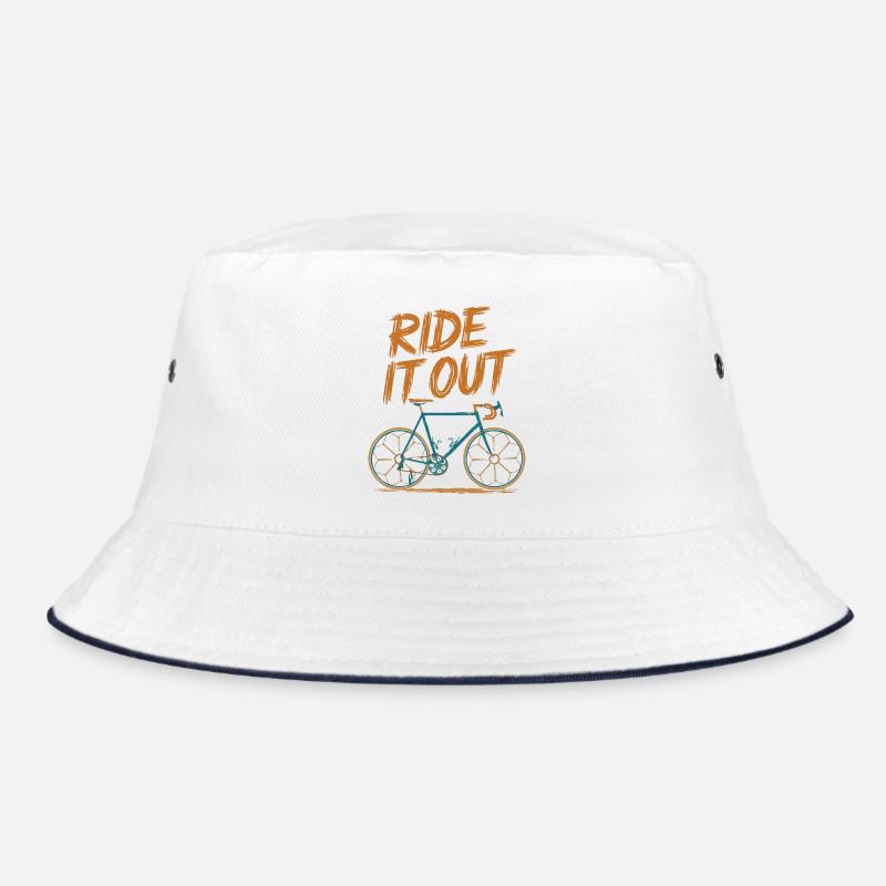 Ride Out Bicycle Illustration Bucket Hat