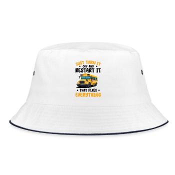 School Bus Driver | Funny School Bus Driver - Bob - blanc/marine - Devant