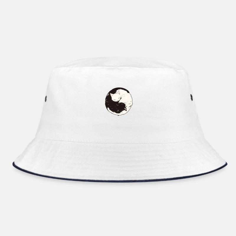 Yin et Yang bouddhisme graphique chats chat support - Bob - blanc/marine