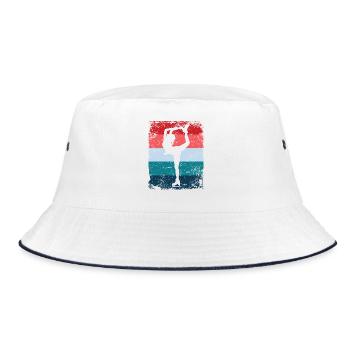 Figure Skating Figure Skating Skating - Bucket Hat - white/navy - Front