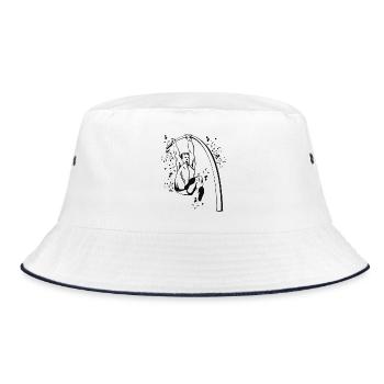 Pole Vaulter Kids Pole Vault - Bucket Hat - white/navy - Front