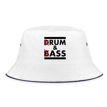 Drum and bass - rum and ass - Bob - blanc/marine - Devant
