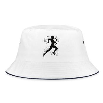 Relay Runner Relay Race Relay Race - Bucket Hat - white/navy - Front