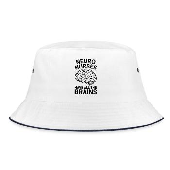 Neuro Nurse Nurse Neurology Gift - Bucket Hat - white/navy - Front