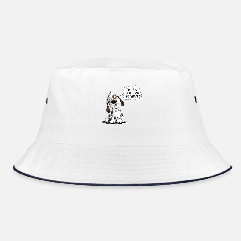 Funny Hund Spruch Snacks - Bucket Hat - Weiß/Navy