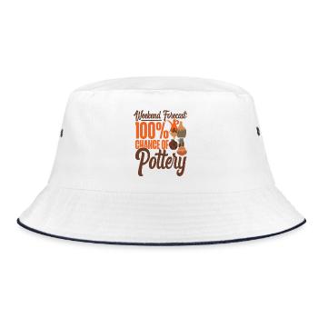 Pottery Ceramics Artist Weekend - Bucket Hat - Weiß/Navy - Vorne