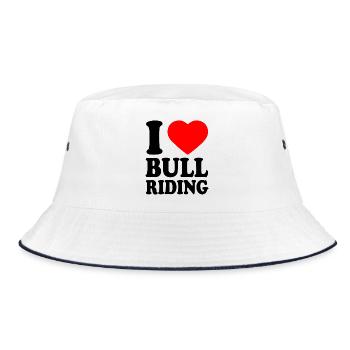 I love bull riding - Bob - blanc/marine - Devant