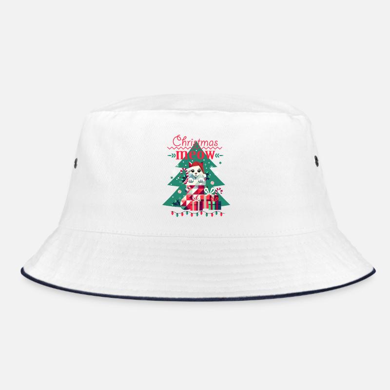 Playful Cat in Stocking - Ugly Christmas Style Bucket Hat