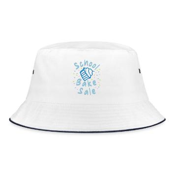 Baking as a hobby saying that is funny - Bucket Hat - white/navy - Front