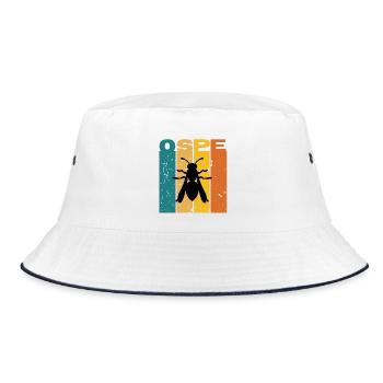 Ospe: Stich der Ostalgie - Bucket Hat - Weiß/Navy - Vorne