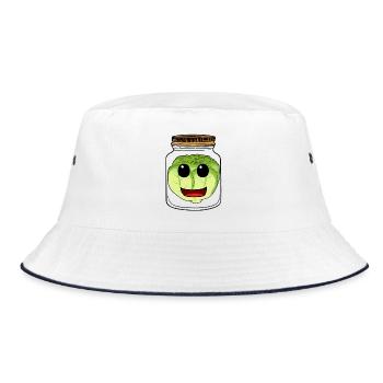 Cabbage Cabbage Mason Jar Cook Chefs Kitchen - Bucket Hat - white/navy - Front
