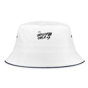 Limited Edition 1952 Geburtstag 1952 Geboren - Bucket Hat - Weiß/Navy - Vorne