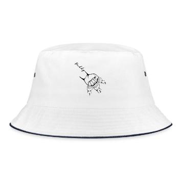 new born Daddy and Child New Dad - Bucket Hat - white/navy - Front