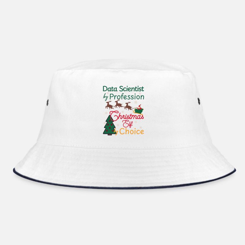 Data Scientist Weihnachten Xmas Elf - Bucket Hat - Weiß/Navy