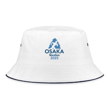 Osaka - Marathon - 2025 - Bucket Hat - white/navy - Front