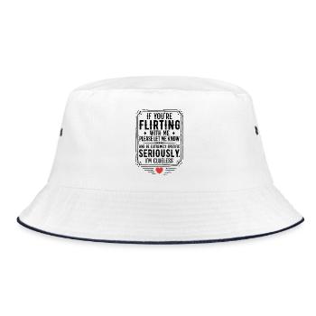 If You're Flirting With Me Please Let Know - Bucket Hat - white/navy - Front