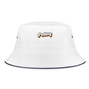 Pottery Ceramics Artist Retro - Bucket Hat - Weiß/Navy - Vorne