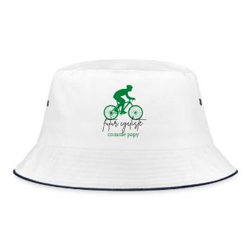 Future cyclist as grandpa gift boy bike - Bucket Hat - white/navy - Front
