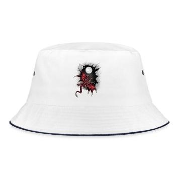 Dragon, Dragon, Mythical Creature, Mythical Creature, Mystical - Bucket Hat - white/navy - Front