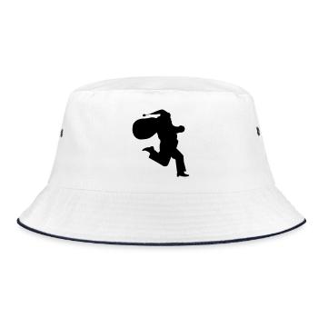 Santa Claus is running - Bucket Hat - Weiß/Navy - Vorne