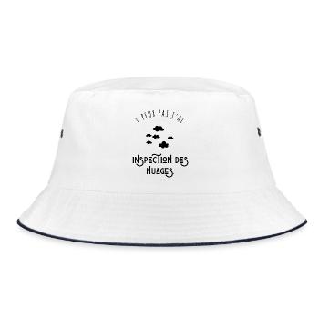 I can't I inspect the clouds - humor - Bucket Hat - white/navy - Front