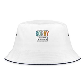 Selective Hearing - Funny Sarcastic - Bucket Hat - white/navy - Front