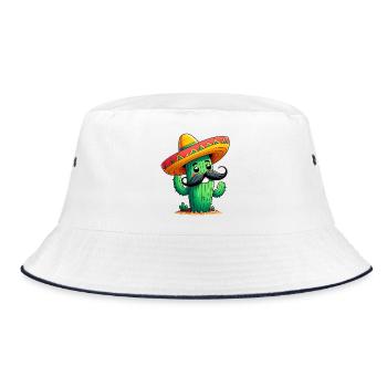 Cactus - Bucket Hat - white/navy - Front