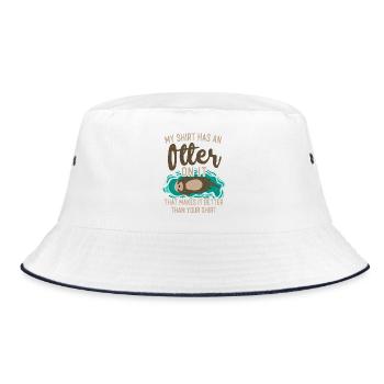 Loutre Ma chemise a une loutre dessus - Bob - blanc/marine - Devant