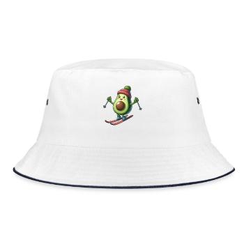 avocat ski sports d’hiver skieur plaisir - Bob - blanc/marine - Devant