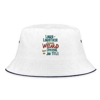 Lagerlogistiker Wizard - Bucket Hat - Weiß/Navy - Vorne