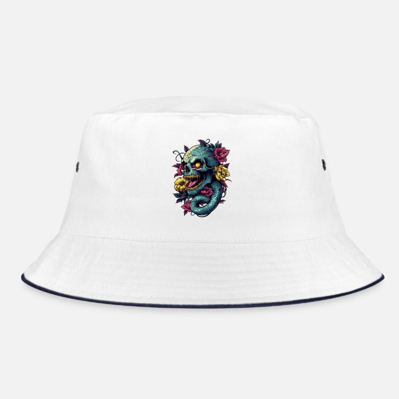 Skull and Snake Bucket Hat