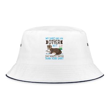 Loutre Ma chemise a une loutre dessus - Bob - blanc/marine - Devant