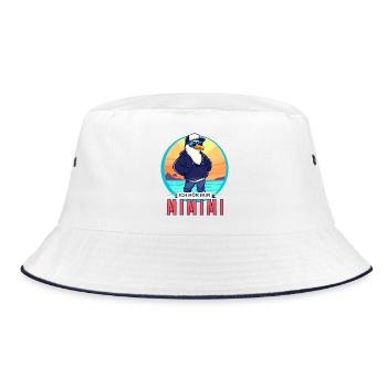 ICH HÖR NUR MIMIMI!!! - Bucket Hat - Weiß/Navy - Vorne