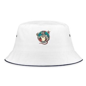 Fit Gym Rat Thumbs Up - Bucket Hat - white/navy - Front