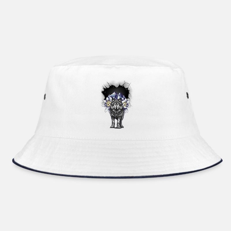 Austria Tyrol Tyrolean Wolf Wolves Mountains Mountains Bucket Hat