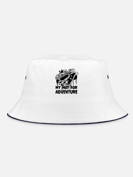 Handball My Way For Adventure - Bucket Hat - white/navy - Front