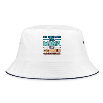 Mom Gamer Gamer Gaming Mom - Bucket Hat - white/navy - Front