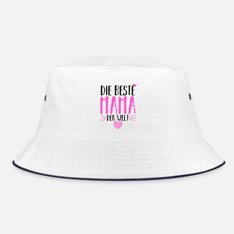 Beste Mama Der Welt - Bucket Hat - Weiß/Navy