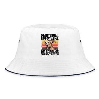 Emotional Support Animal - Bucket Hat - white/navy - Front