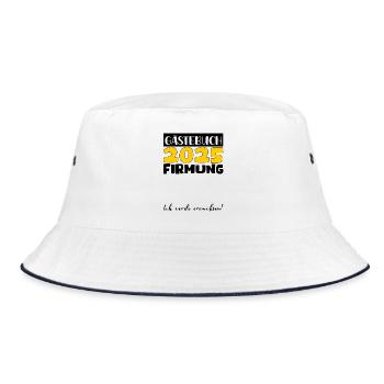 Confirmation 2025 Guestbook Gift Girl Boys - Bucket Hat - white/navy - Front
