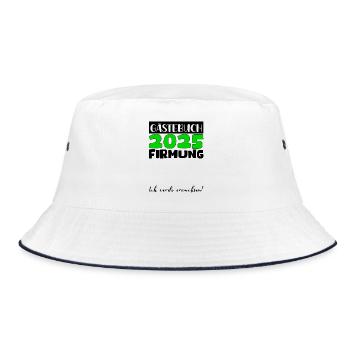 Confirmation 2025 Guestbook Gift Girl Boys - Bucket Hat - white/navy - Front